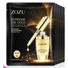 ZOZU ультрапитательная тканевая маска для лица 24K Gold с гиалуроновой кислотой