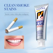 SADOER  Отбеливающая зубная паста для курильщиков Smokes Stains White Plus Toothpaste, 100 гр