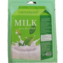 Chovemoar Питательная и увлажняющая маска для лица с протеинами молока и с экстрактом зеленого чая