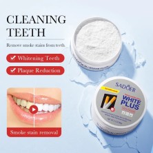 SADOER Зубной порошок для отбеливания зубов, для курящих WHITE PLUS, 50гр